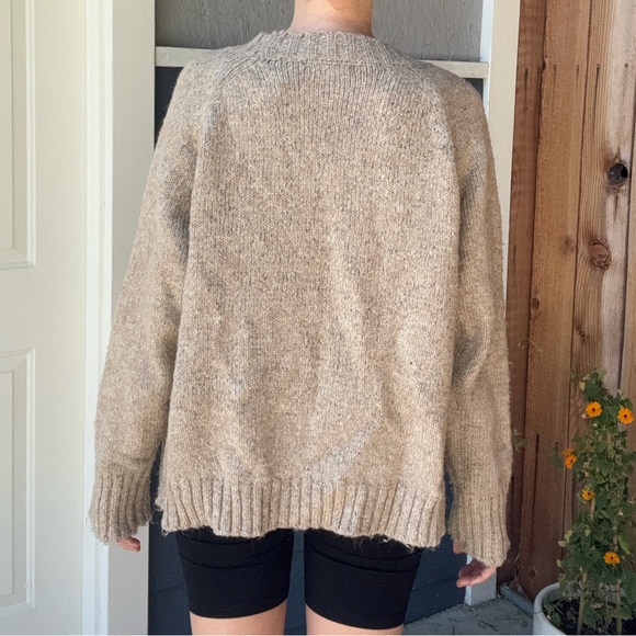 Oatmeal Cardigan with Abalone Buttons - Picture 3 of 11